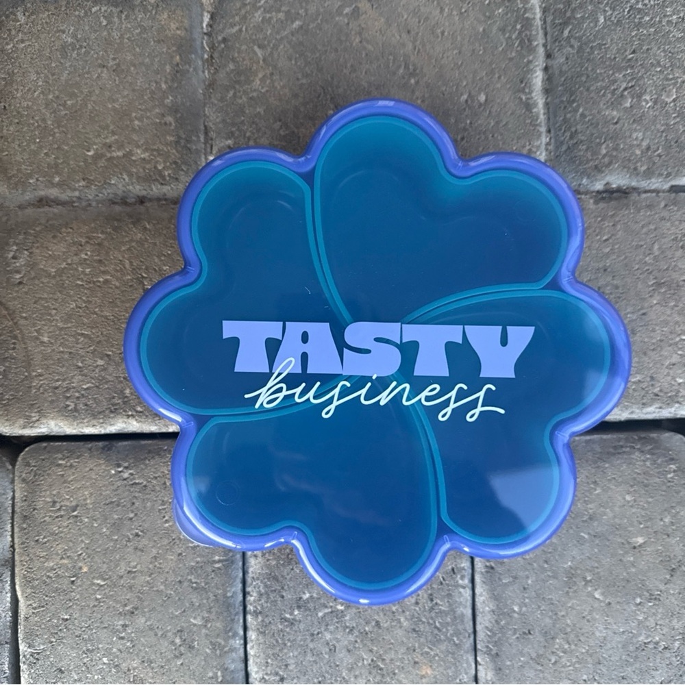 Tasty Business Blue and Purple Food Storage Container
